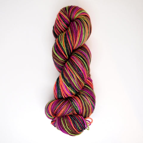 Curio - Self-Striping - OOAK Black Candle